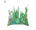 Elegant Flower Cactus Waist Throw Cushion Pillow Case Sofa Bed Home Decoration-10#