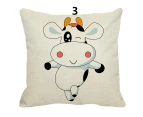Fashion Home Decorative Covers Cartoon Cow Pillow Cases Sofa Bedroom Pillowcases-3#