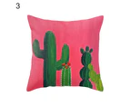 Elegant Flower Cactus Waist Throw Cushion Pillow Case Sofa Bed Home Decoration-2#