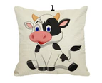 Fashion Home Decorative Covers Cartoon Cow Pillow Cases Sofa Bedroom Pillowcases-1#