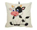Fashion Home Decorative Covers Cartoon Cow Pillow Cases Sofa Bedroom Pillowcases-7#