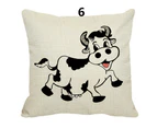 Fashion Home Decorative Covers Cartoon Cow Pillow Cases Sofa Bedroom Pillowcases-3#