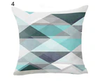 Geometric Pattern Zippered Pillow Case Soft Waist Cushion Cover Sofa Home Decor-8#