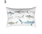 Ocean Shark Cat Dandelion Pattern Throw Cushion Cover Car Home Decor Pillow Case-8#