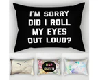Funny Owl Letter Dolphin Pillow Case Bedroom Sofa Decor Throw Cushion Cover-5#