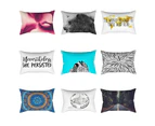 Numerical Code Letter Pillow Case Building Street Print Cushion Cover Home Decor-4#