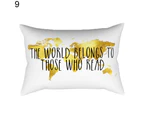 Numerical Code Letter Pillow Case Building Street Print Cushion Cover Home Decor-9#