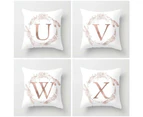 Flower Floral Letter Throw Pillow Case Sofa Bed Home Car Decor Cushion Cover-L