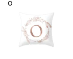 Flower Floral Letter Throw Pillow Case Sofa Bed Home Car Decor Cushion Cover-O