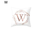 Flower Floral Letter Throw Pillow Case Sofa Bed Home Car Decor Cushion Cover-W