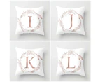 Flower Floral Letter Throw Pillow Case Sofa Bed Home Car Decor Cushion Cover-A