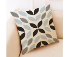 Geometric Stripe Letters Linen Throw Pillow Case Sofa Bed Decor Cushion Cover-4#