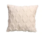 Pillow Throw Cover Invisible Zipper Fluffy PV Flannelette Throw Pillow Cover for Bedroom-10#