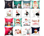 Centaurus Store Santa Snowman Christmas Tree Elk Letters Cushion Cover Pillow Case Xmas Decor-16#