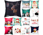Centaurus Store Santa Snowman Christmas Tree Elk Letters Cushion Cover Pillow Case Xmas Decor-13#