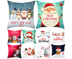 Centaurus Store Santa Snowman Christmas Tree Elk Letters Cushion Cover Pillow Case Xmas Decor-13#