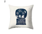 Centaurus Store Cushion Cover Snowflake Christmas Tree Elk Letters Decoration Polyester Cartoon Cushion Case-7#