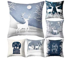 Centaurus Store Cushion Cover Snowflake Christmas Tree Elk Letters Decoration Polyester Cartoon Cushion Case-2#