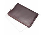 Knomo Leather Laptop Case, 14 inch Laptop Sleeve Water Resistant Durable Computer Bag Notebook, Brown