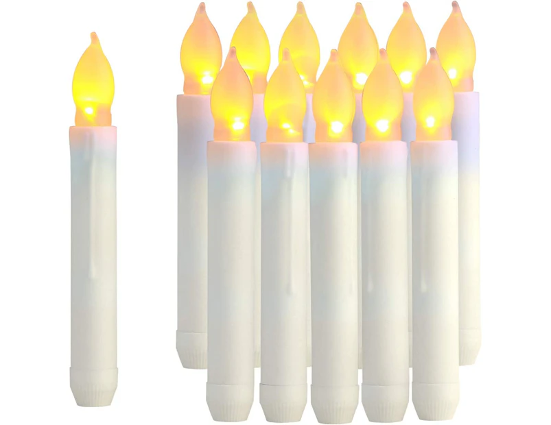 Set of 12 LED taper candles, flameless table candles, battery operated Harry Potter candles for Mother's Day gift