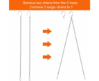 2 Pack 19.7inch,Sliver Hanging Chain for Bird Feeders,Planters,Lanterns and Ornaments