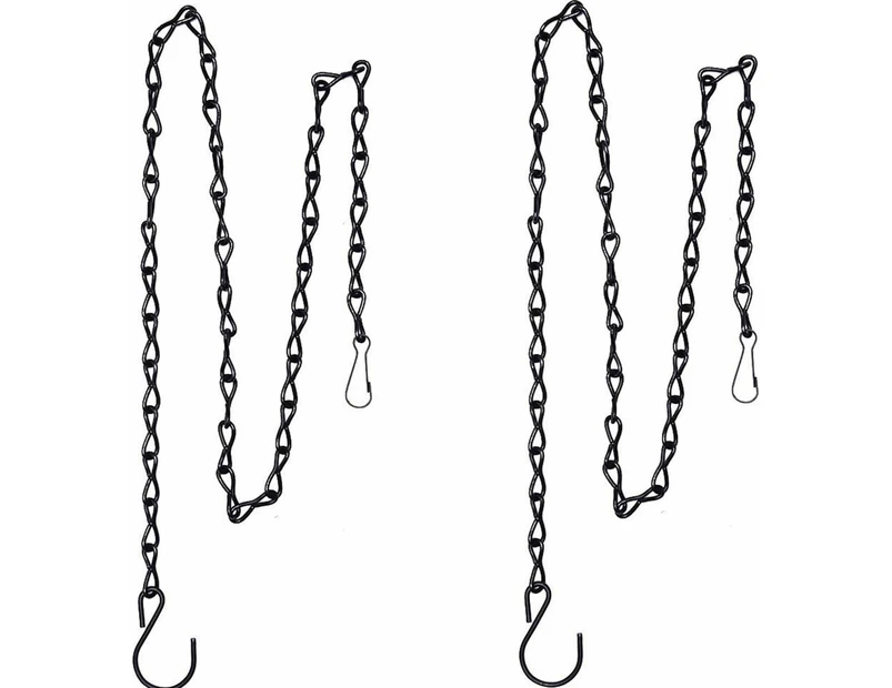 2 Pack Hanging Chain for Bird Feeders,Planters,Lanterns and Ornaments,35 Inch,Black