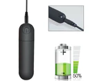 USB 10 Vibration Frequency Vibrator Waterproof Massager Women G Spot Sex Toy-Black