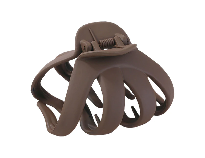 Octopus Clip Anti Slip Ultra-light Strong Flexibility Women Large Octopus Hair Clips for Beauty-Deep Coffee Color