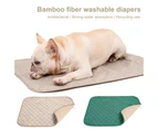 Centaurus Urine Mat Reusable Super Absorbent Washable Pet Dog Changing Pad Pet Accessories-Green S