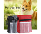 Dog Training Bag Drawstring Design Multiple Wearing Ways High Capacity Multifunctional Storing Snack Pet Dog Snack Bag for Outdoor-Grey