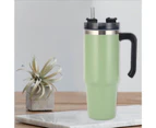 1 Set 600ml/900ml Insulated Cup Portable Heat Resistant Stainless Steel Thermal Double Layer Cup with Straw for Car