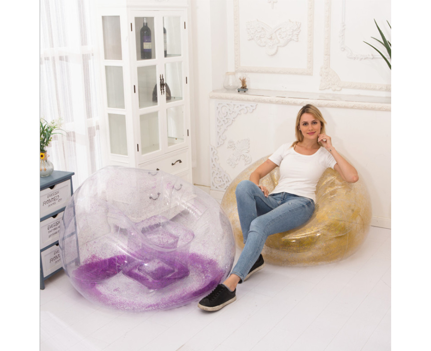 Glitter bean bag online chair