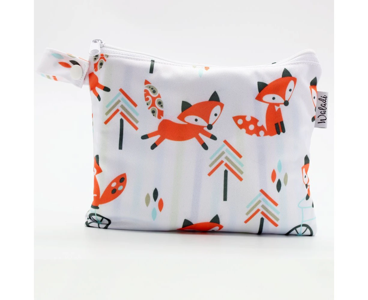 Small Waterproof Wet Bag with Zip 19 x 16cm - Fox Design