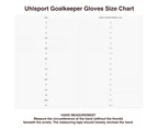 Uhlsport Comfort Absolutgrip VM Size 7 Sports Soccer Gloves Pair w/ Strap Black