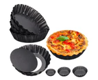 Cake Mold Eco-friendly Anti-deform Carbon Steel Removable Pie Pizza Cake Mold for Dorm-10cm