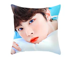 Cushion Case BTS Print Not Easy Deform Polyester Decorative Pillow Cover for Home
