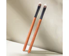 2Pcs Makeup Brush Professional Easy to Clean Lightweight Soft Cosmetics Tools Mahogany Color Tube Non-marking Concealer Brush for Girls