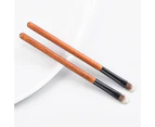 2Pcs Makeup Brush Professional Easy to Clean Lightweight Soft Cosmetics Tools Mahogany Color Tube Non-marking Concealer Brush for Girls