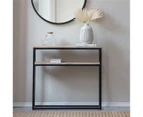 Willow & Silk 90x26x80cm Mango Wood Console Table - Natural/Black