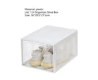 Shoe Organizer High Capacity Dust-proof Stackable Flip Pull-out Type Shoe Display Storage Case for Entryway