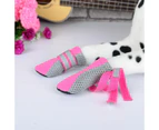 Medium Pink Fashion Mesh Dog Boots (4.5cm L x 3.6cm W)
