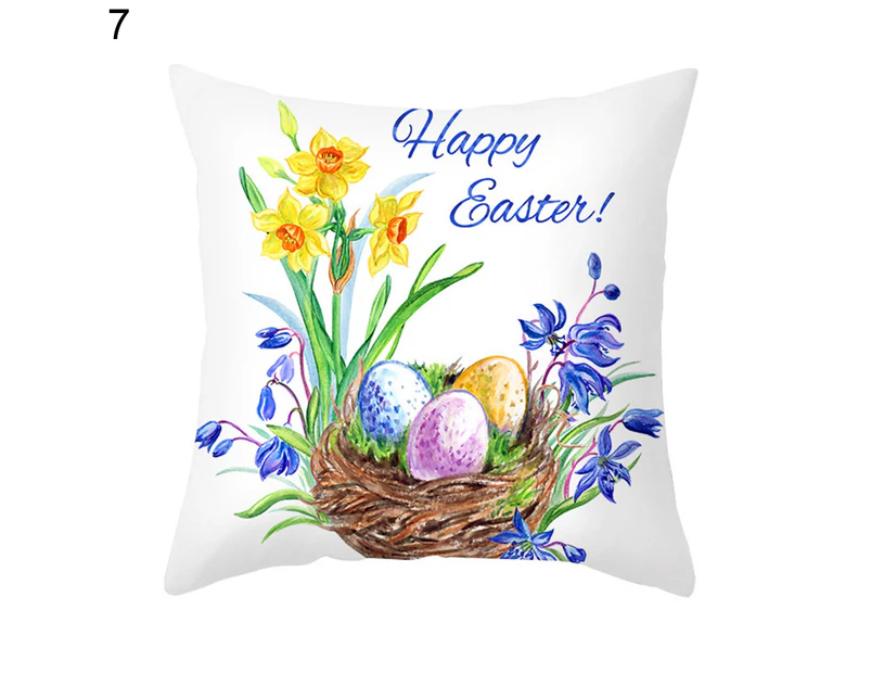 Easter Bunny Pillow Cover Cartoon Pillowcase Sofa Cushion Office Home Decor Gift-#7