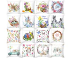 Easter Bunny Pillow Cover Cartoon Pillowcase Sofa Cushion Office Home Decor Gift-#4