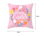 Bunny Easter Print Pillowcase Rabbit Sofa Cushion Protective Cover Decor Gift-#11