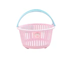 Storage Basket Folding Handle Hollow Design Strong Load-bearing Space-saving Storage Container for Bedroom