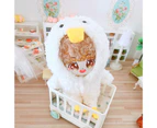 Doll Clothes Portable Delicate Fabric Doll Long Legged White Goose Jumpsuit for Fun-White