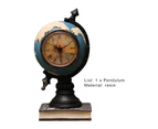 Desk Clock Multi-functional Save Change Personality Retro Resin Globe Shape Piggy Bank Ornament for Bedroom