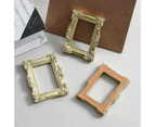 2Pcs Photo Frames  Anti-deformed Vintage Resin European Style Mini Picture Frame Background Decoration for Gift