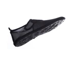 Unisex Breathable Quick-drying Water Sneakers Transparent Swimming Mesh Shoes for Spring/Summer-Black