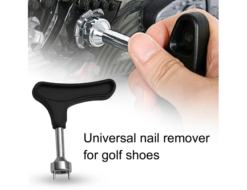 Golf Wrench Anti-rust Multifunctional Portable Golf Shoes Spikes Remover for Professional-Black